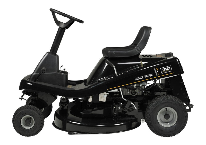 Texas Rider 7600E 2in1 – Kraftvoller Aufsitzmäher mit Mulchfunktion und 76 cm Schnittbreite (Modell 2025)
