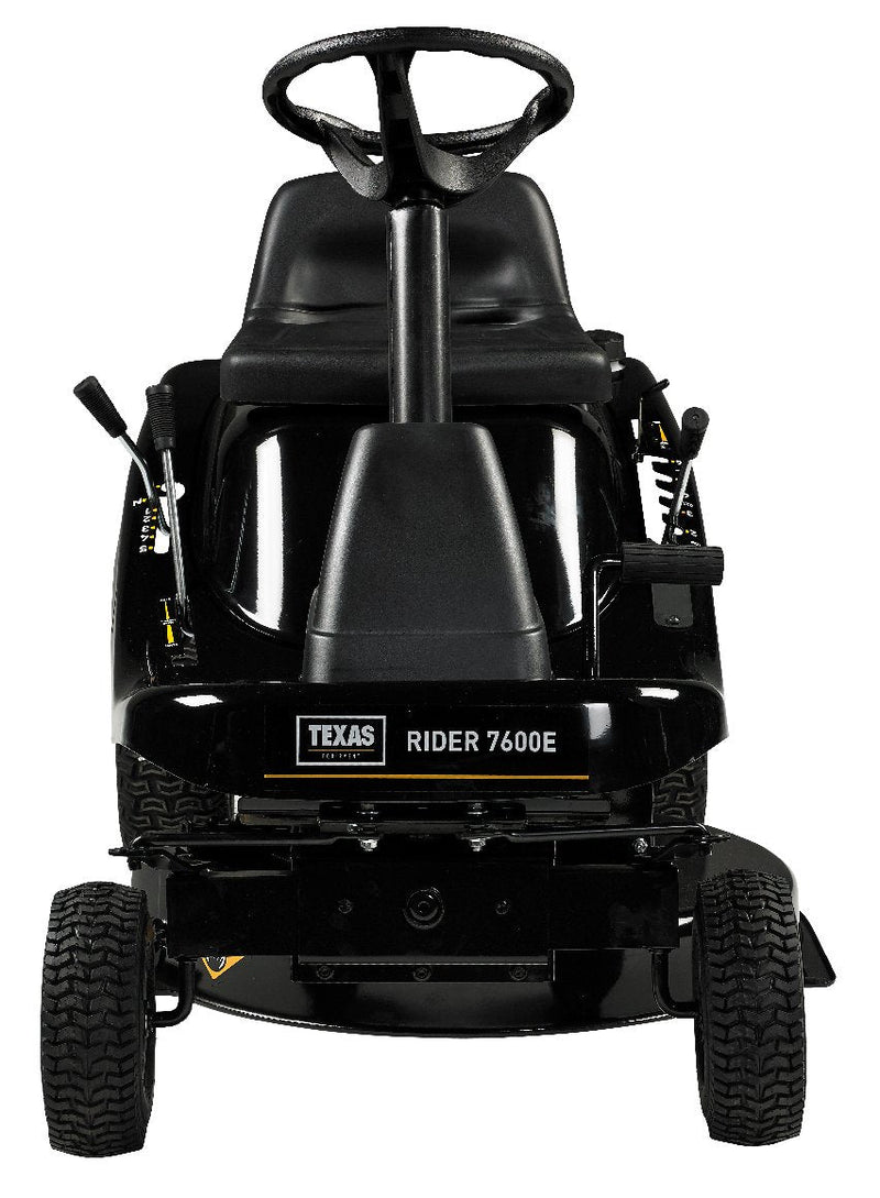 Texas Rider 7600E 3in1 – Kraftvoller Aufsitzmäher mit Fangen, Mulchen & Seitenauswurf (Modell 2025)
