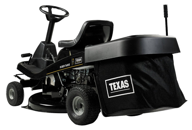 Texas Rider 7600E 3in1 – Kraftvoller Aufsitzmäher mit Fangen, Mulchen & Seitenauswurf (Modell 2025)